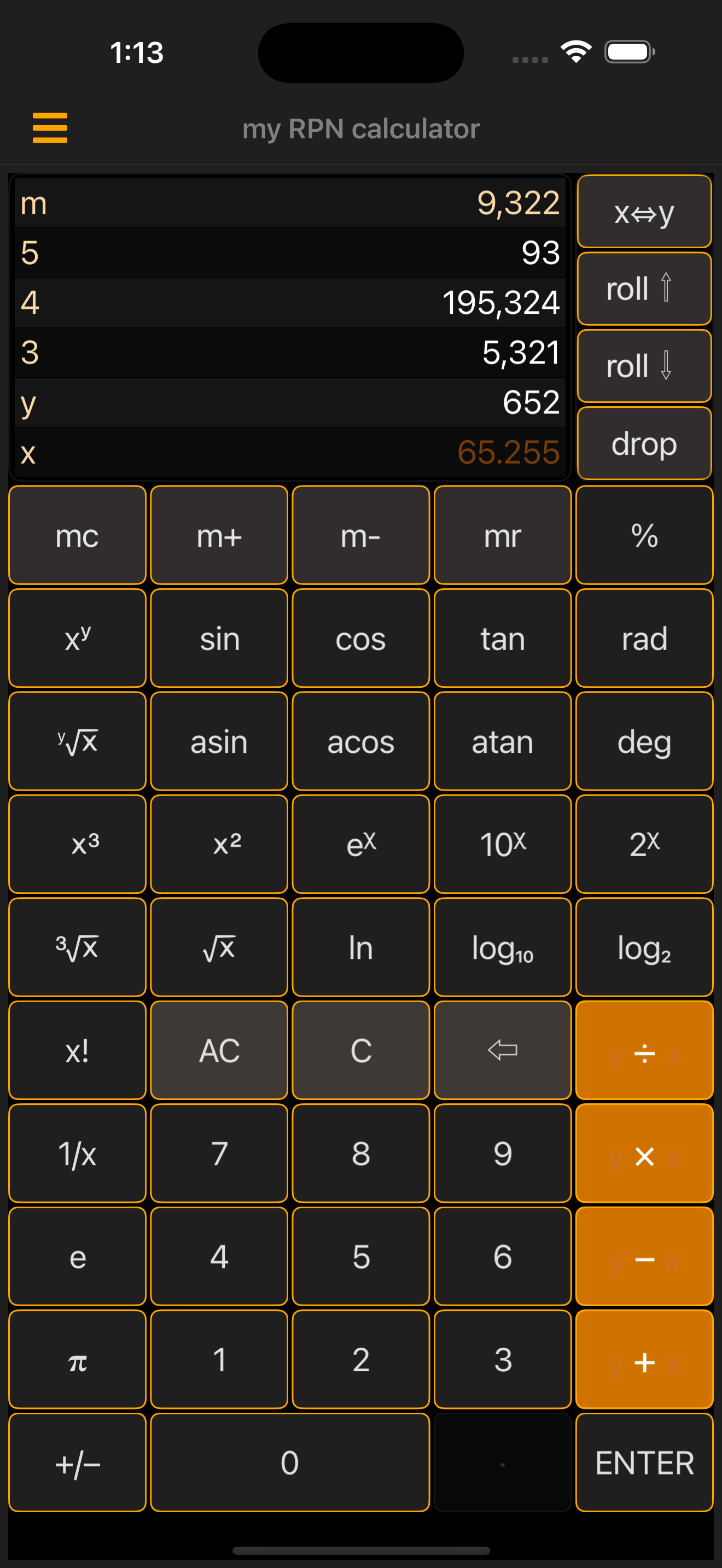 myRPNcalculator image (dark)